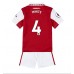 Billige Arsenal Benjamin White #4 Hjemmetrøye Barn 2022-23 Kortermet (+ korte bukser)